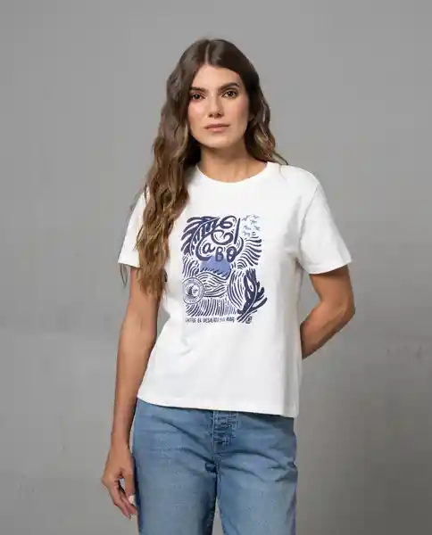 Camiseta Mujer Crudo Talla S 202G003 Rifle