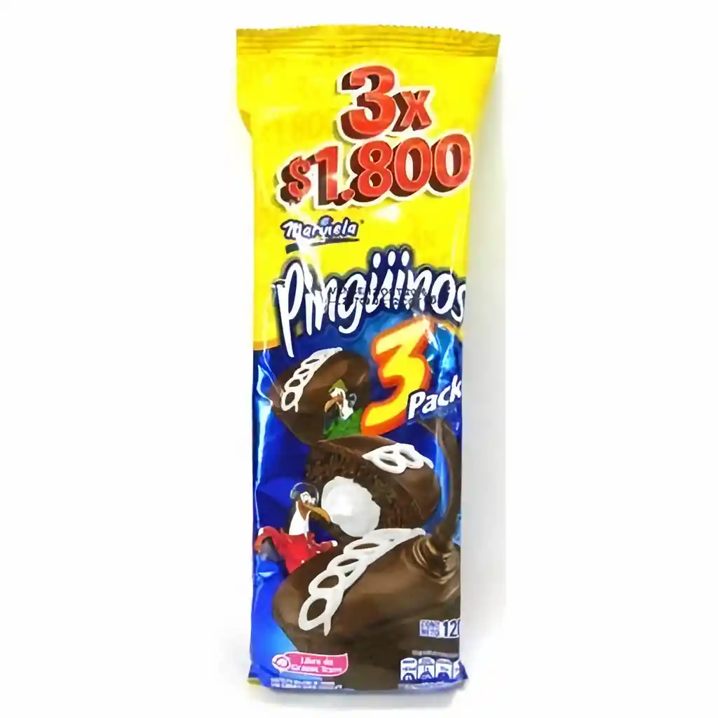 Pingüinos Ponqué de Chocolate
