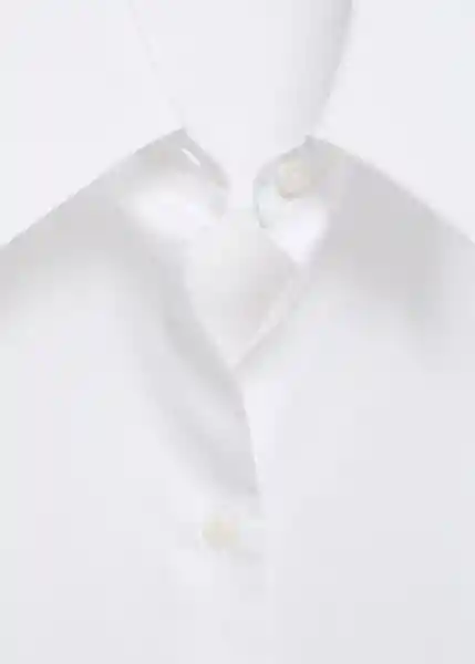 Camisa Regu Off White Talla M Mujer Mango