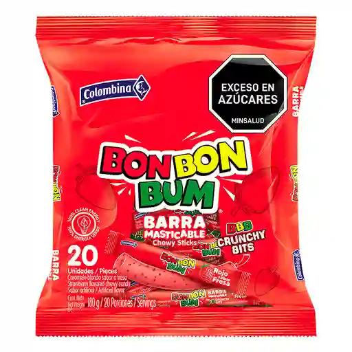 Colombia Barra Crunchy Rojo Bon Bon Bum