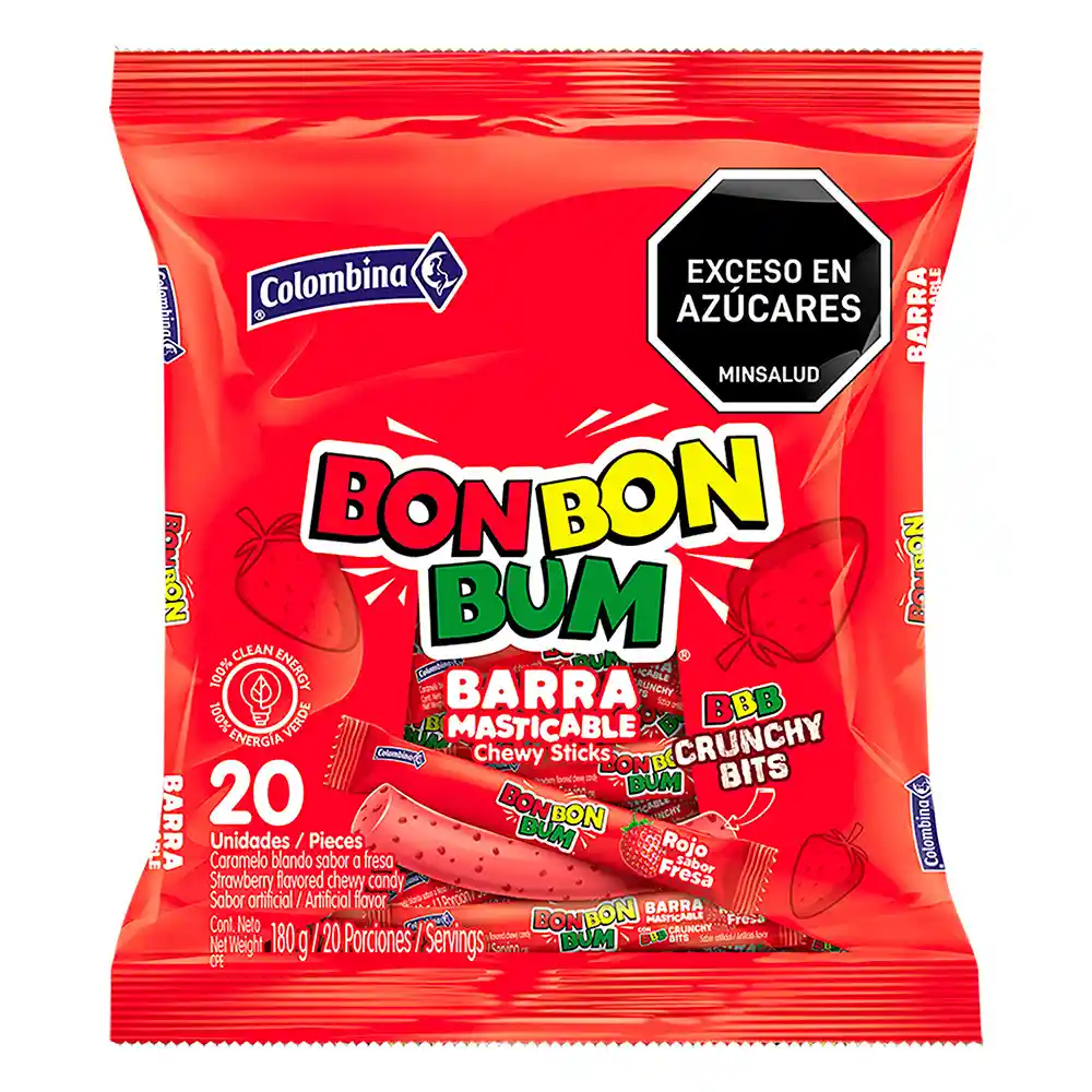 Colombia Barra Crunchy Rojo Bon Bon Bum