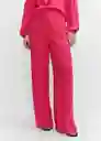 Pantalón Tulipa-A Fucsia Talla XL Mujer Mango