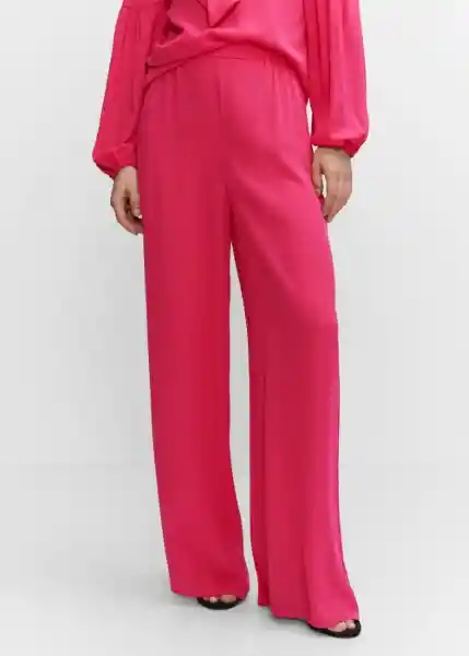 Pantalón Tulipa-A Fucsia Talla XL Mujer Mango