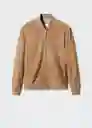 Chaqueta Cazadora Grus Beige Talla L Hombre Mango