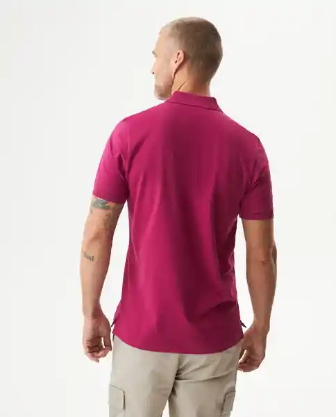 Camiseta Polo Muscle Masculino Morado Talla L 192432 Chevignon