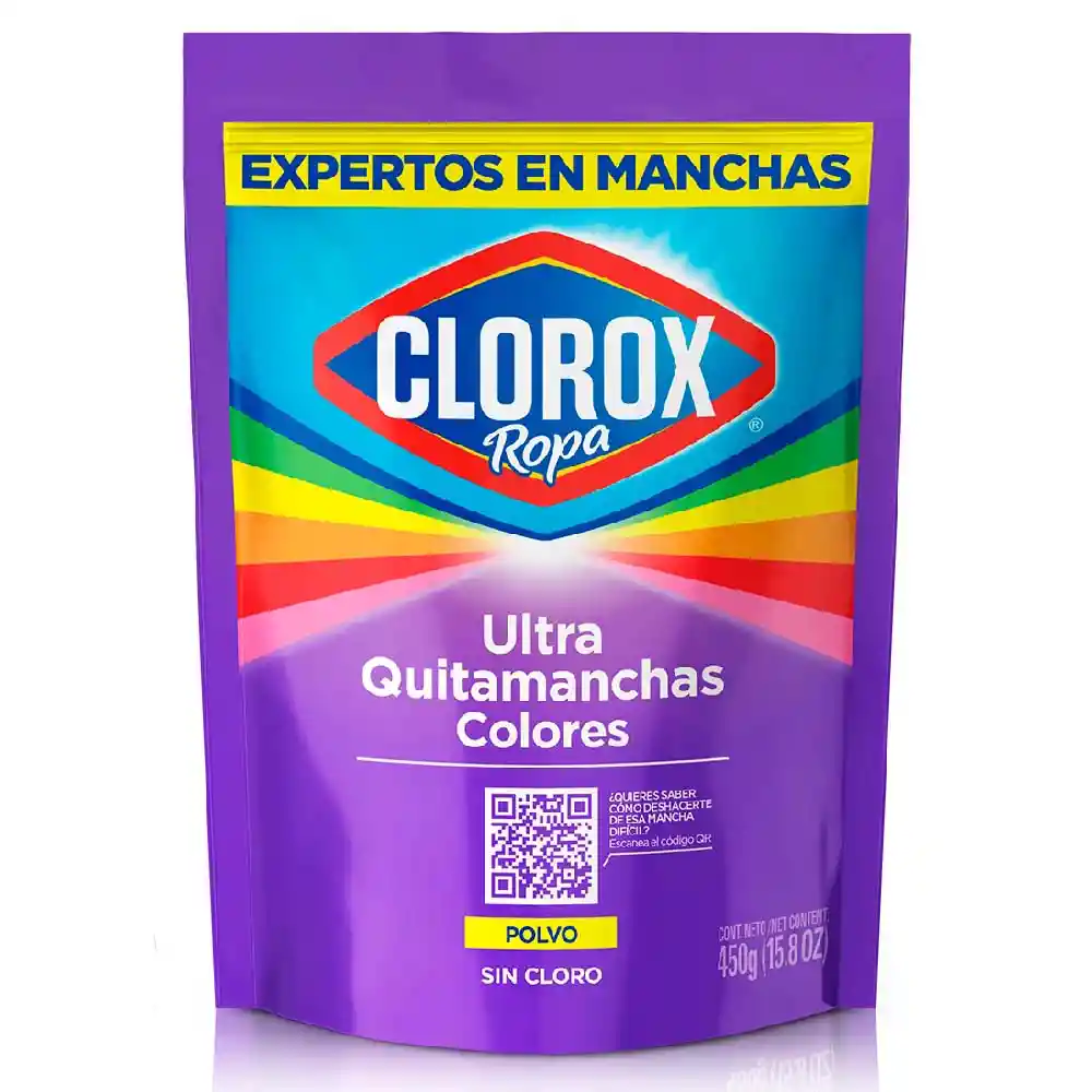 Ultra Quitamanchas Clorox Colores en Polvo 450 gr