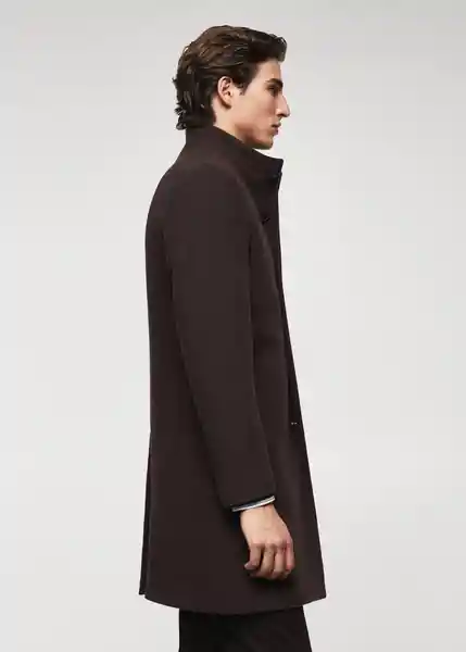 Abrigo Funnel-I Chocolate Talla S Hombre Mango