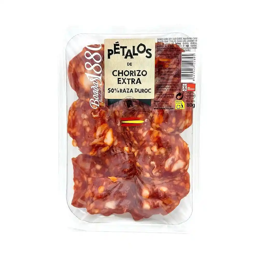 Chorizo Extra 50% Duroc Petalos Boadas Fundada en 1880