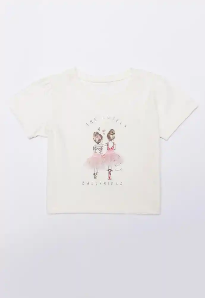 Camiseta Manga Corta 9/12meses-blanco