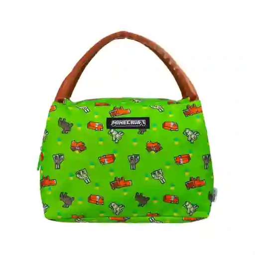 Lonchera Estampada Serie Minecraft Verde Miniso