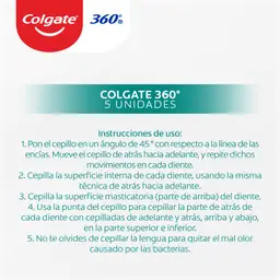 Colgate Cepillo Dental 360 Suave Limpieza Completa