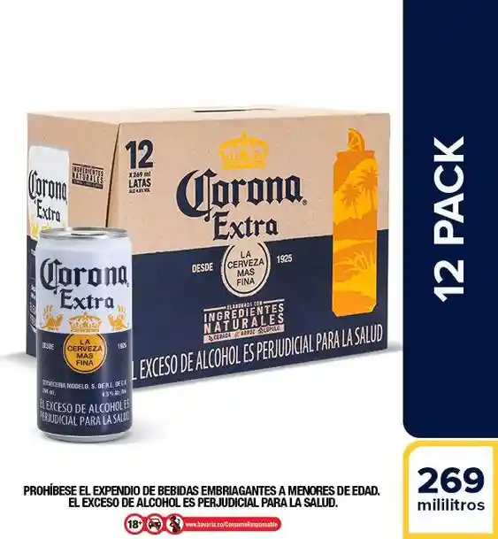 Corona Cerveza Extra X 12 Und
