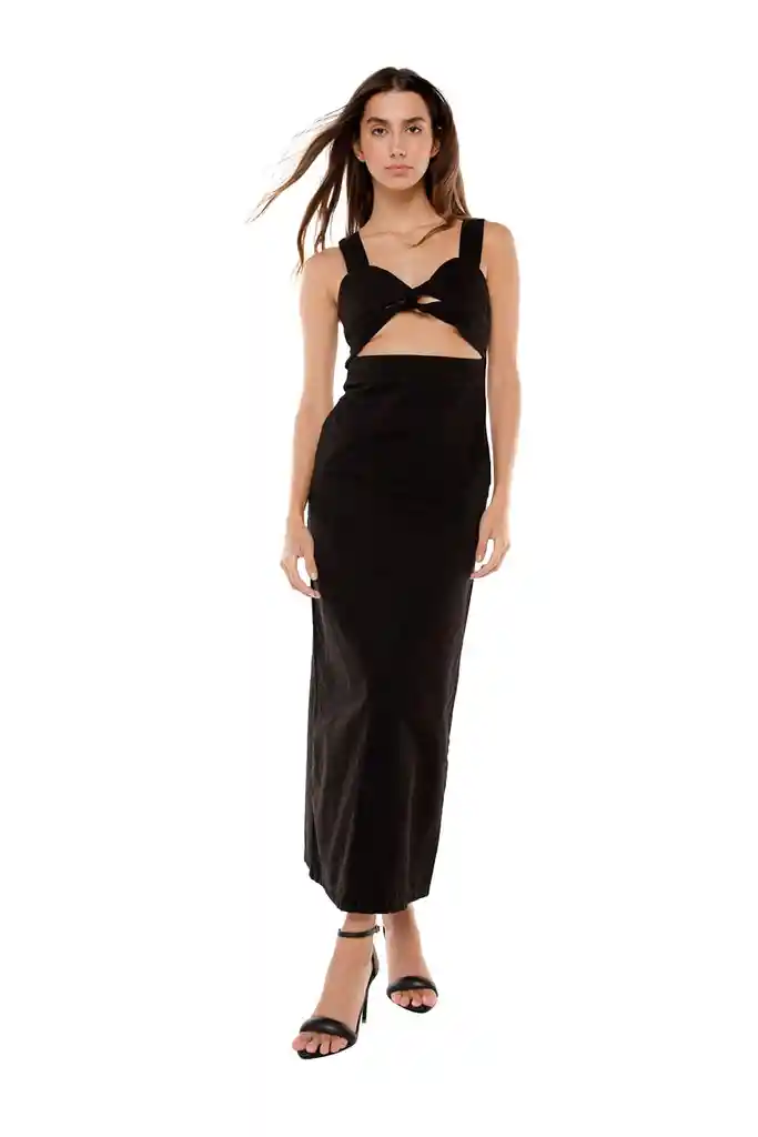 Vestido Largo Negro Para Mujer Jalina