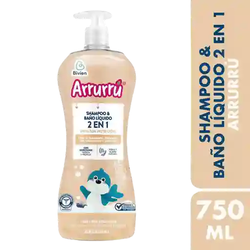  Arrurru Shampoo Y Bano Liquido 2 En 1 Delicada Nutricion 