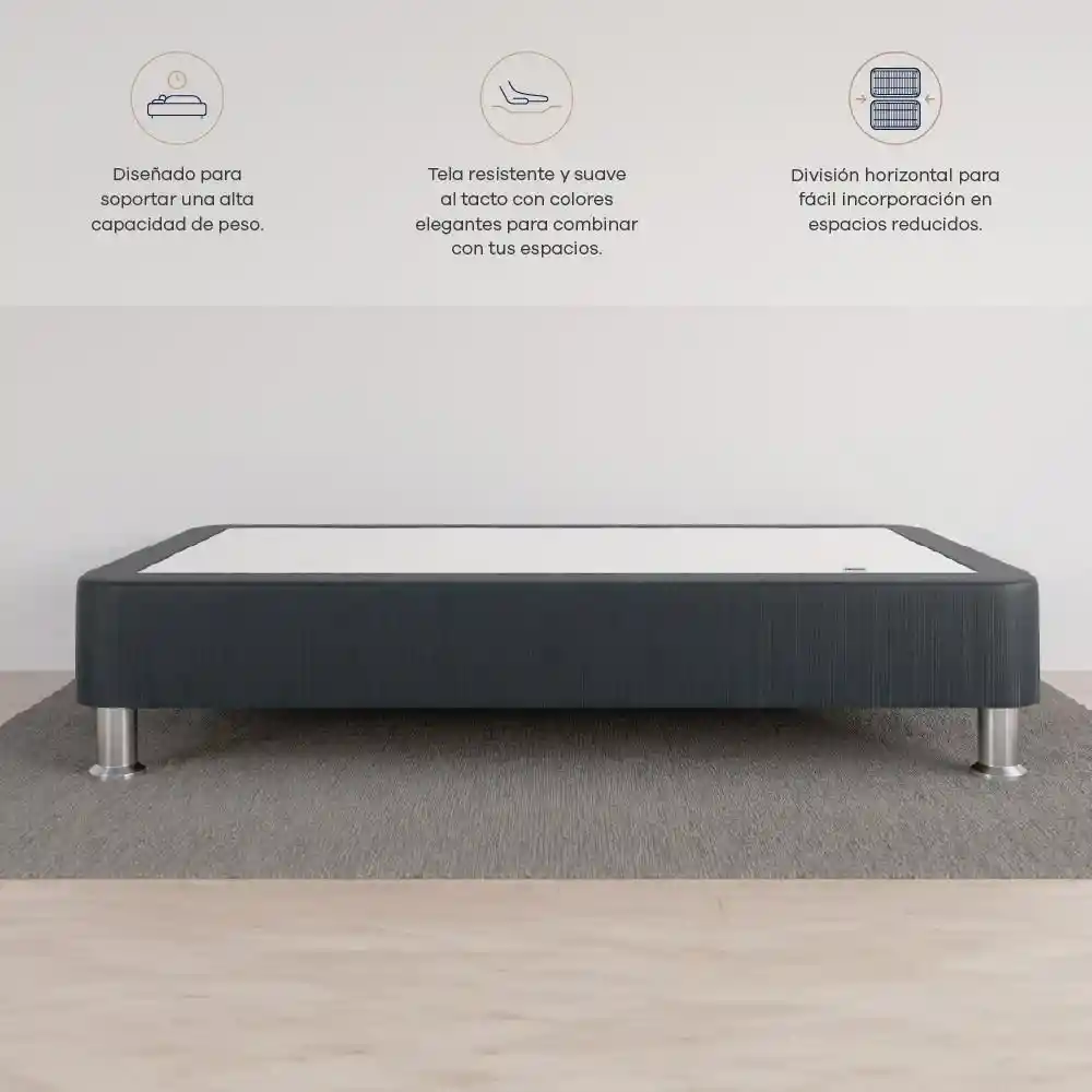 Sommier Essencial Gris 160x0.95 Comodisimos Esegf6004pme14