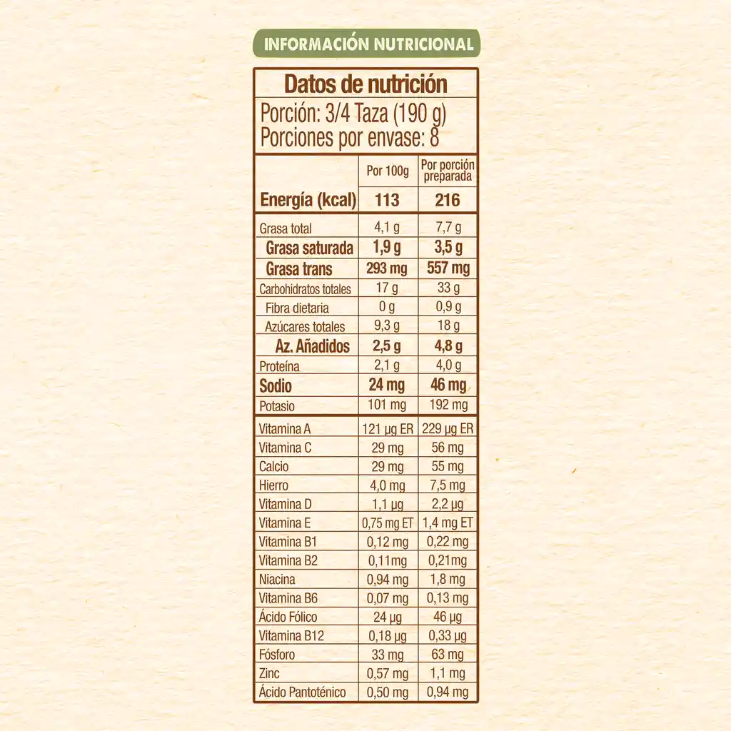 Cereal infantil NESTUM Trigo, Banano y Manzana x 200g
