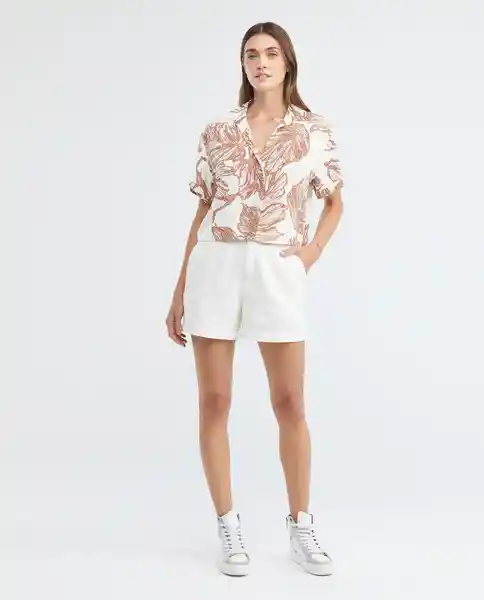 Camisa Mc Printed Resort Rosa Cósmico Claro Talla S Mujer Chevignon