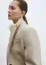 Abrigo up Gris Claro Vigoré Talla S Mujer Mango