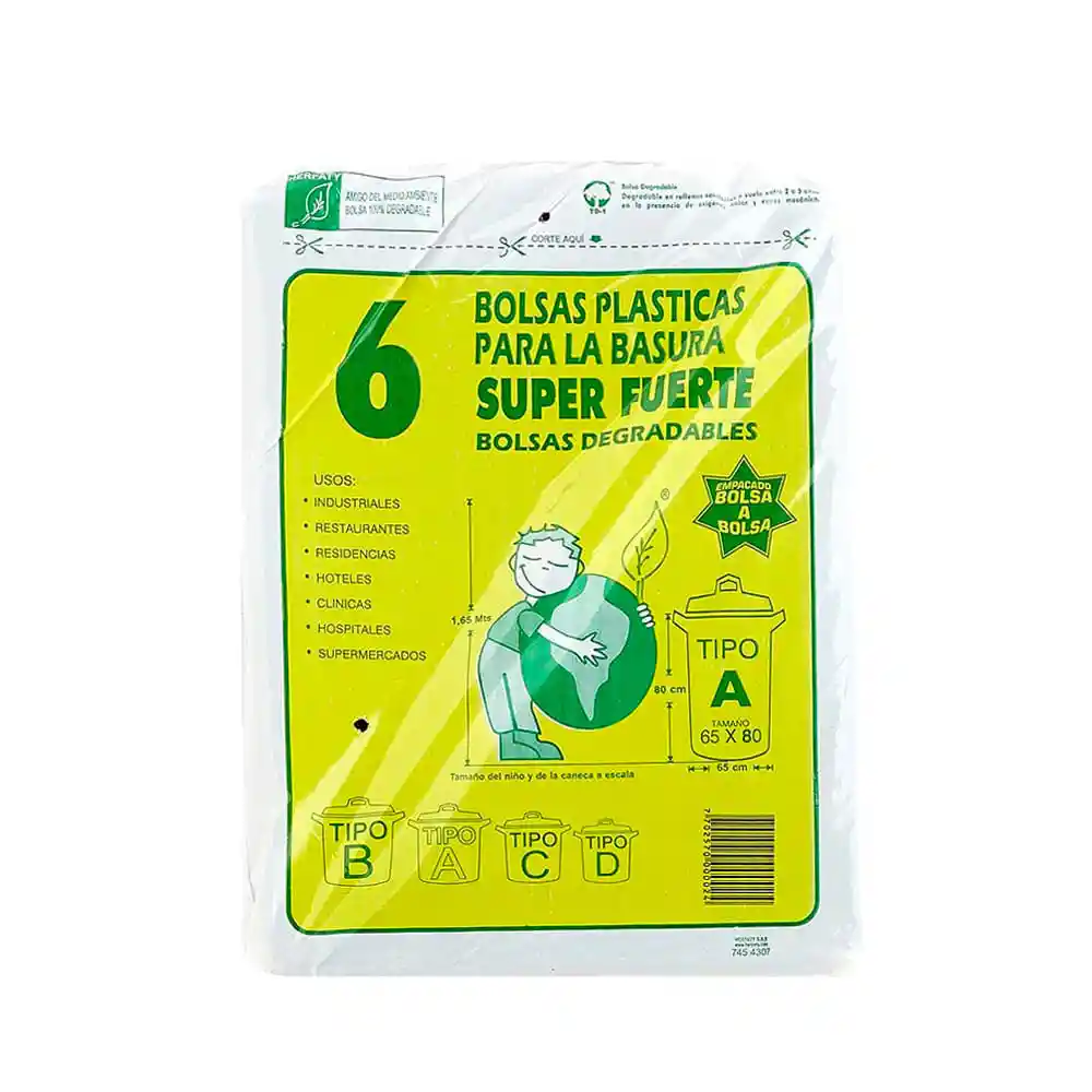Bio DurisimaBolsa Para Basura Super Fuerte Tipo A