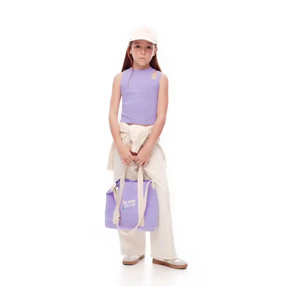 Camiseta Manga Sisa Tejido de Punto Kids Femenino Lopuz Kd Gef Talla 12