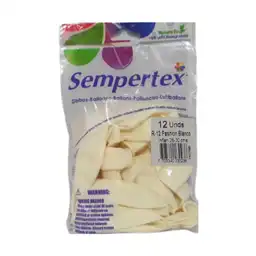 Sempertex Globos de Látex R12 Fashion Color Blanco