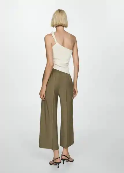 Pantalón Lidof Khaki Talla L Mujer Mango