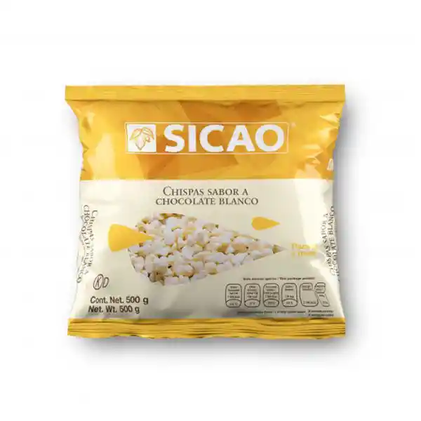 Sicao Chocolate en Chispas Blancas