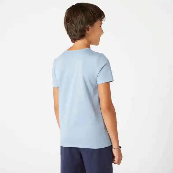 Domyos Camiseta Gimnasia Manga Corta Básica Niños Azul Talla 9A