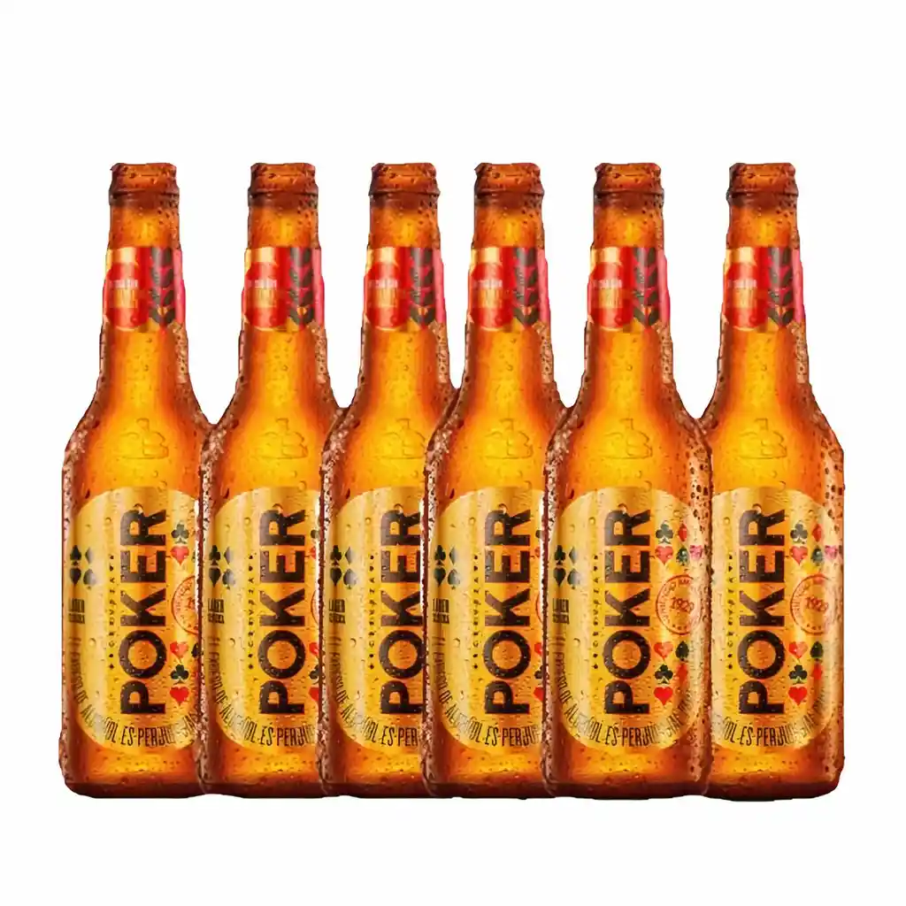 Poker botella x seis unidades