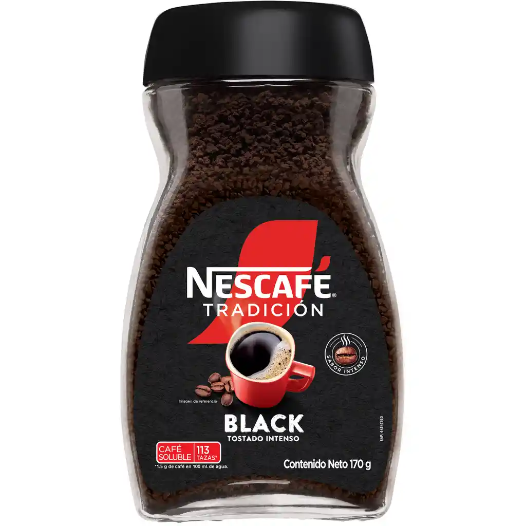 Café instantáneo NESCAFÉ Tradición Black tostado intenso x 170g