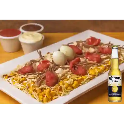 Combo Mazorcada Mixta&Chorizo + Corona Bot. 355ml