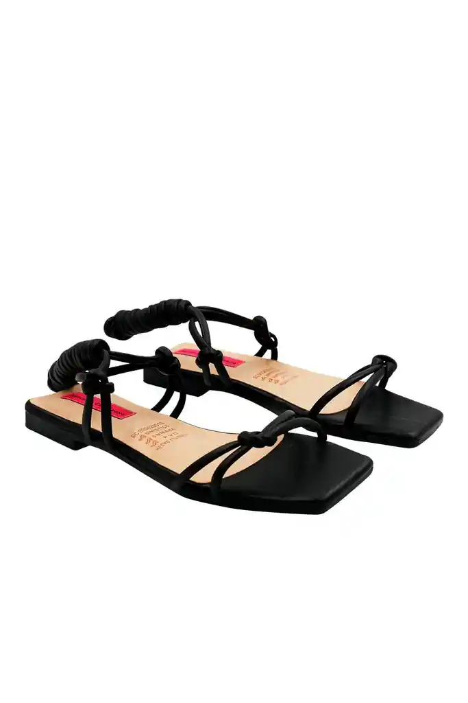 Sandalia Plana Bianca Negro