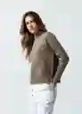 Suéter Tejido Mujer Verde Oleoso Medio M Naf Naf