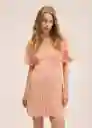 Vestido Lorelai Naranja Talla S Mujer Mango