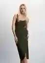 Vestido Firna Verde Talla L Mujer Mango