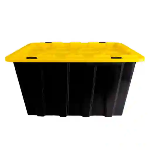 Cotidiana Caja Organizadora Plástico Negro/Amarillo