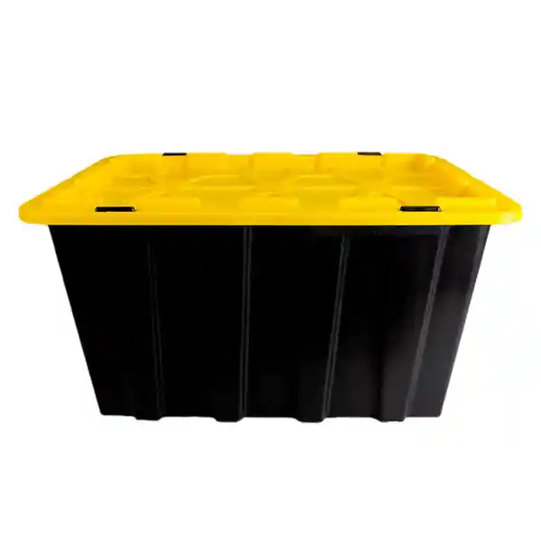 Cotidiana Caja Organizadora Plástico Negro/Amarillo