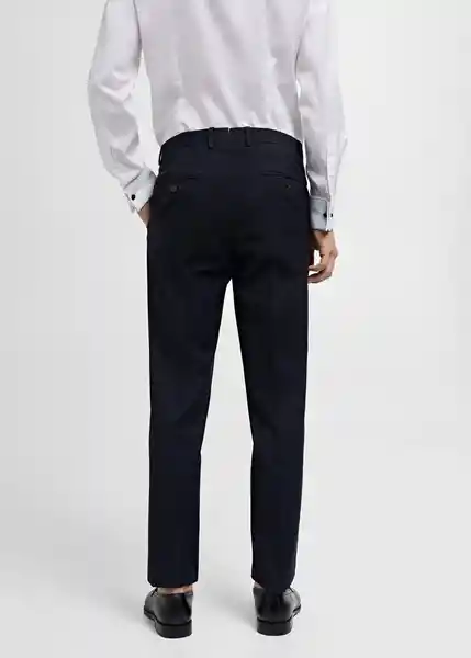 Pantalón Turín Navy Talla 46 Hombre Mango