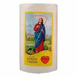Sagrado Corazón Velón Blanco #6