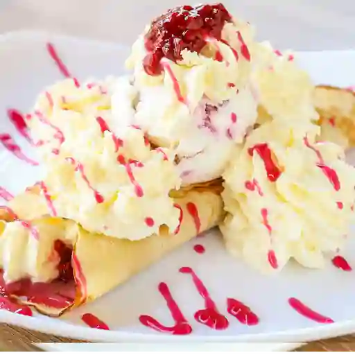 Crepe de mora y queso
