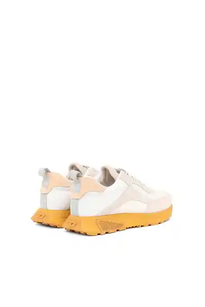 Diesel Tenis S-Tyche Low Cut Blanco Suela Amarillo Talla 8