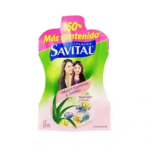 Savital Shampoo con Multi Vitaminas y Sábila Sachet