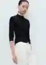 Camiseta Curlis Negro Talla L Mujer Mango