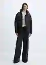 Abrigo Anorak Snowy Negro Talla L Mujer Mango