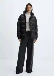 Abrigo Anorak Snowy Negro Talla L Mujer Mango