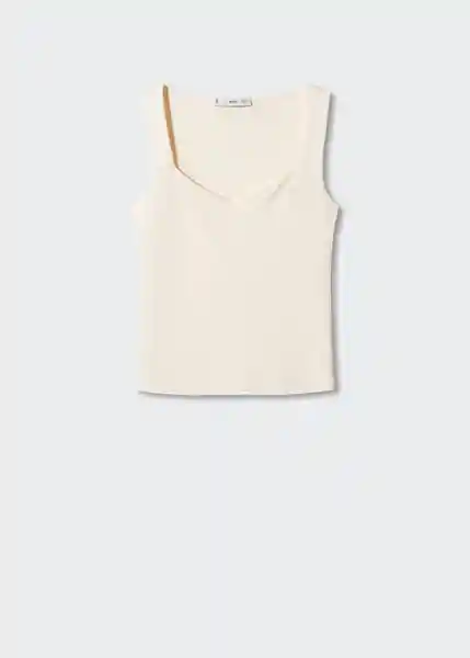 Top Rayo Blanco Talla M Mujer Mango