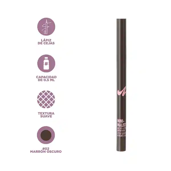 Lápiz Para Cejas Micro Dark Brown Serie Minimalist 02 Miniso