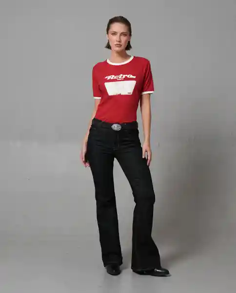 Camiseta Mujer Rojo Talla L 209G018_ROJ181761 Rifle