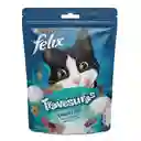 Snack para gatos adultos de todas las razas Purina Felix Travesuras sabor a Camarón, Salmón y Atún x 60gr