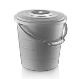 Balde Plástico Con Asas Gris Krea